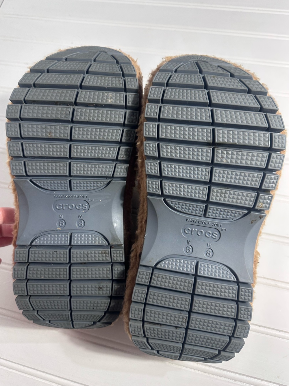 Crocs x Lil Nas X platform Mega Crush clogs brown Sherpa women’s 8 - Picture 9 of 10